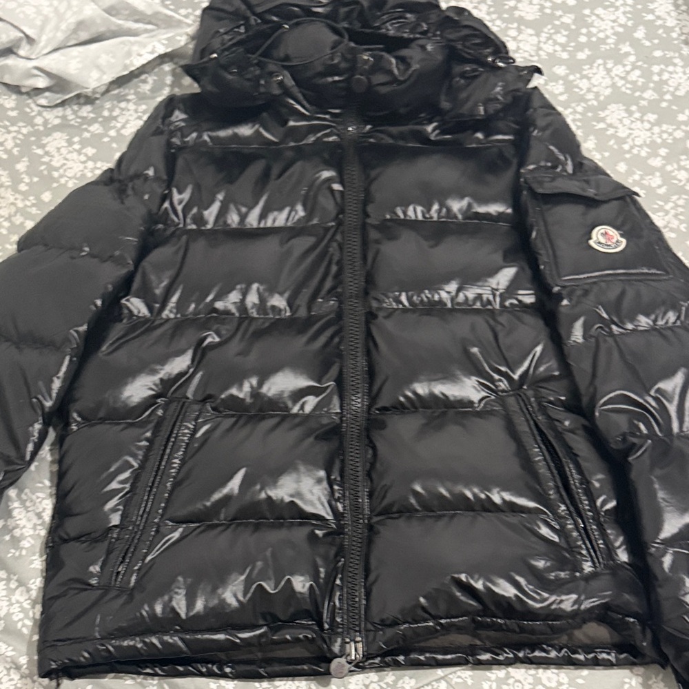 Moncler Shiny Black Down Jacket